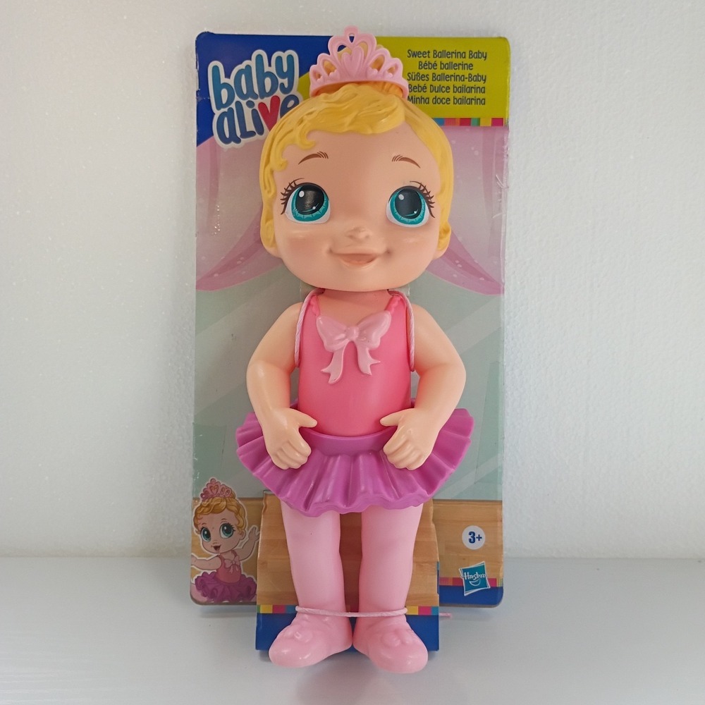 NEW Baby Alive Doll Sweet Ballerina Baby Plastic 11" Blonde Hair Tiara Dress